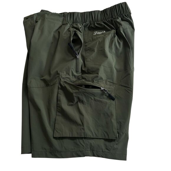 Men’s Outdoor Cargo Hiking Shorts Bundle 2 Green Nylon Spandex Pockets Size L - Picture 7 of 15